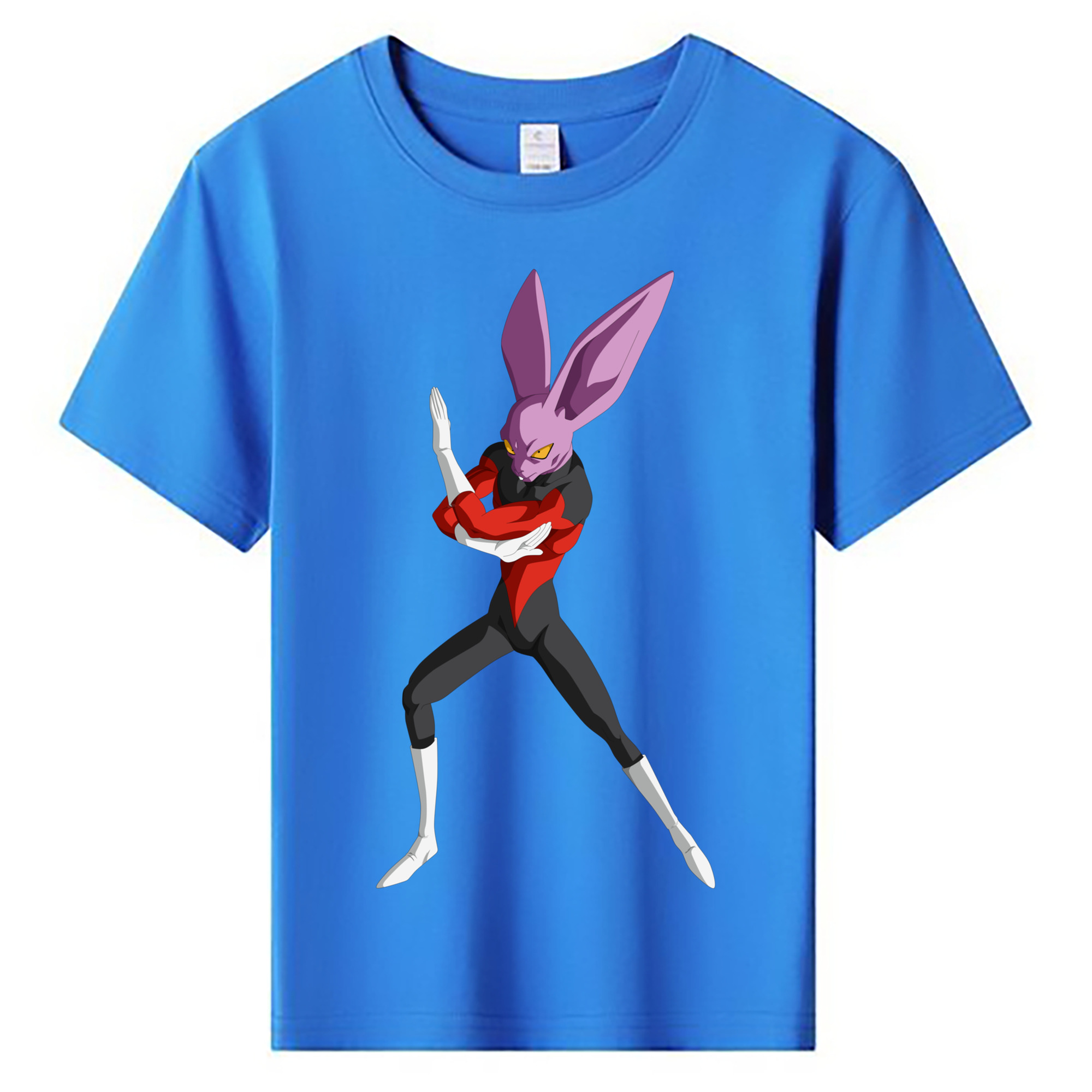 （画像用） ドラゴンボール ビルス 破壊神ビルス DRAGON BALL Beerus Birusu 綿100％キッズTシャツ（フロントプリント）
